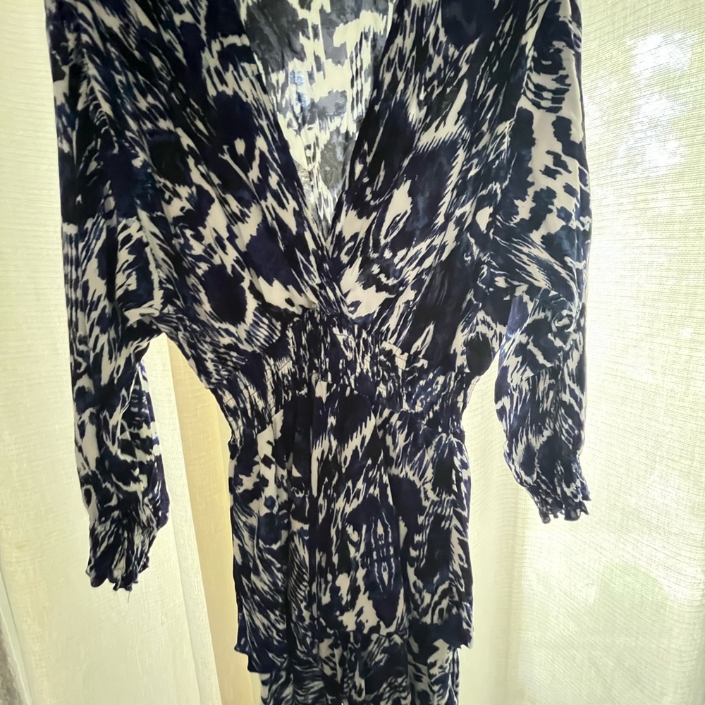 Zara Blue and White Abstract Dress